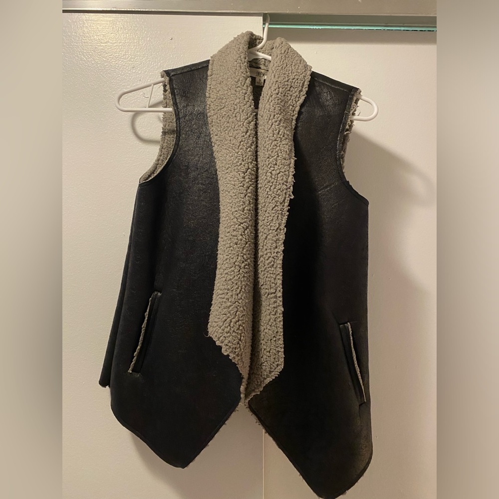 JACK pleather and shearling vest